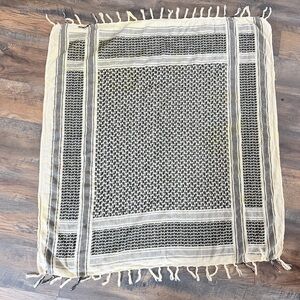 Vintage old money head wrap square scarf black cream grey head wrap quiet